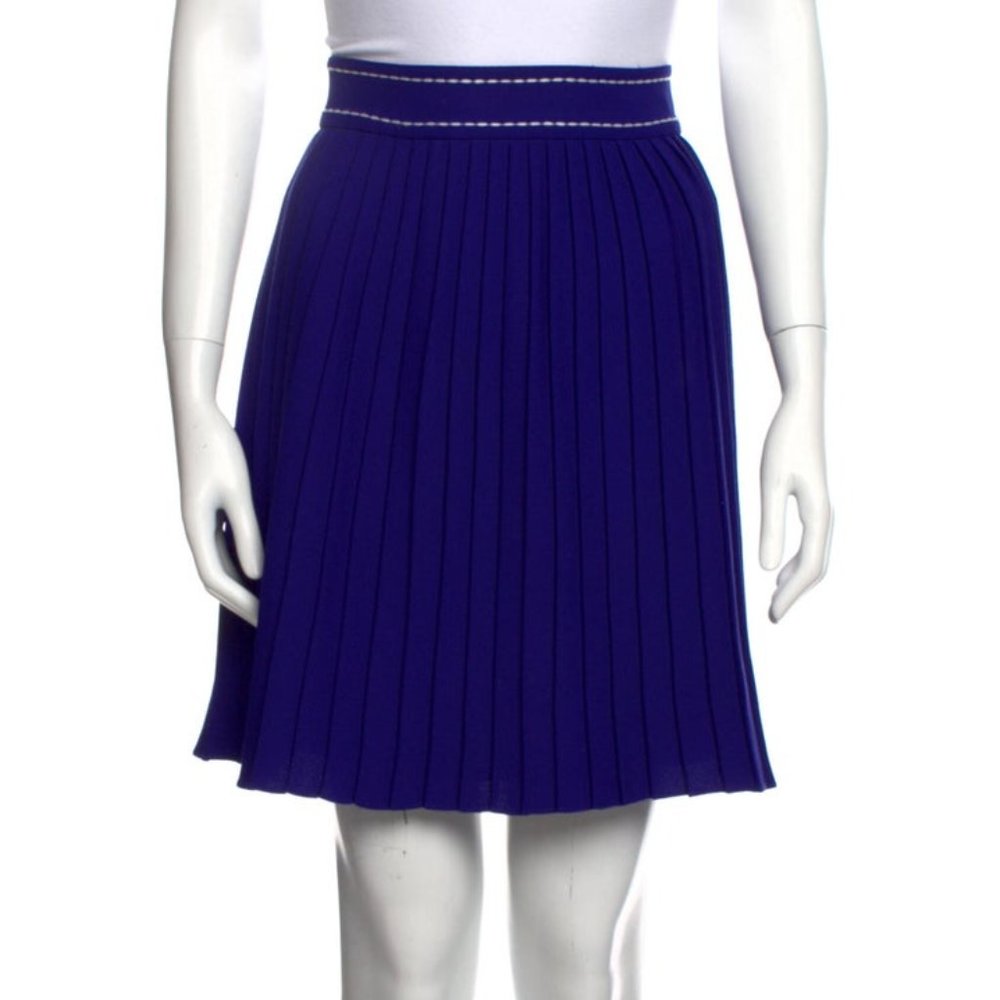 KATE SPADE blue pleated knee length skirt